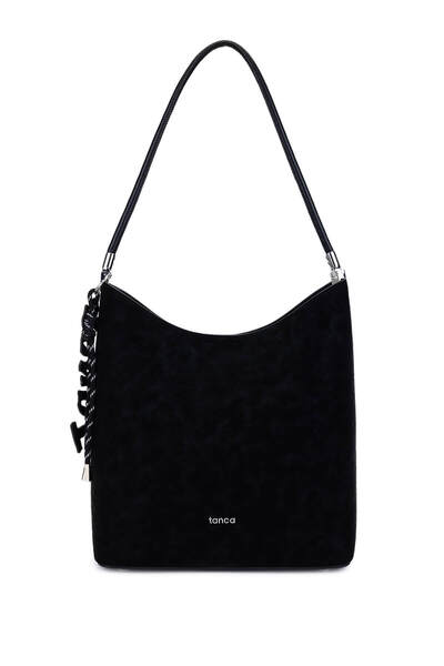 Tamer Tanca Women's Faux Leather Black Shoulder Bag