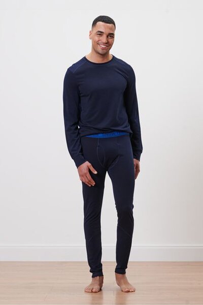 Tchibo سراويل داخلية رجالية طويلة سادة، أسود