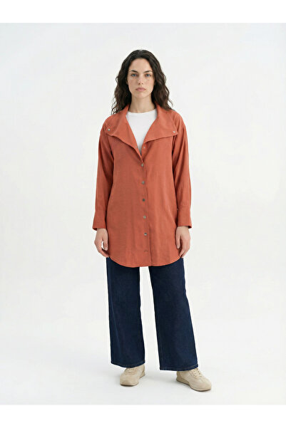 ALLDAY Tile-Collar Detail Buttoned Shirt