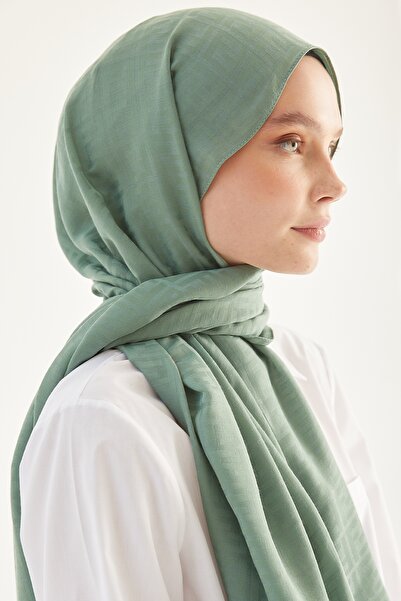 InStyle Elle F Pattern Jacquard Cotton Piece Shawl - Mint