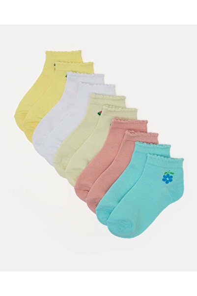 REDTAG جوارب قصيرة للكاحل للبنات، تشكيلة متنوعة من 5 قطع