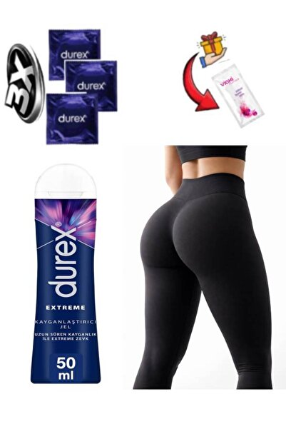 Durex Maraton 3'lü Prezervatif Extreme Anl Kayganlaştırıcı Jel Fantezi Tayt (M)