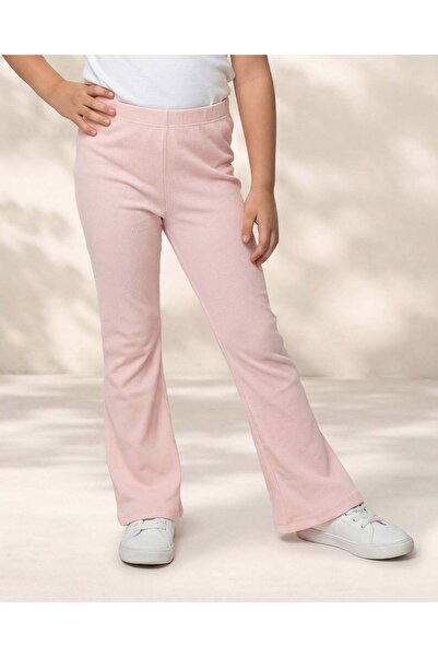 REDTAG Senior Girls Pink Flared Rib Leggings
