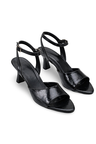 Riccon Pantofi de damă toc stiletto u 001265 Piele lacuită neagră