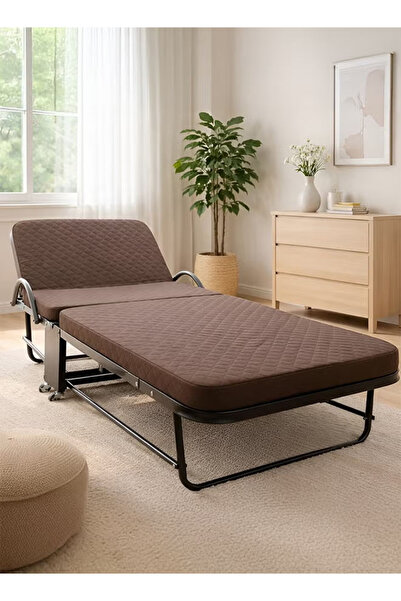 Cady One سرير قابل للطي بطول 190 سم مع مرتبة مريحة و هيكل معدني متين، سرير حد...