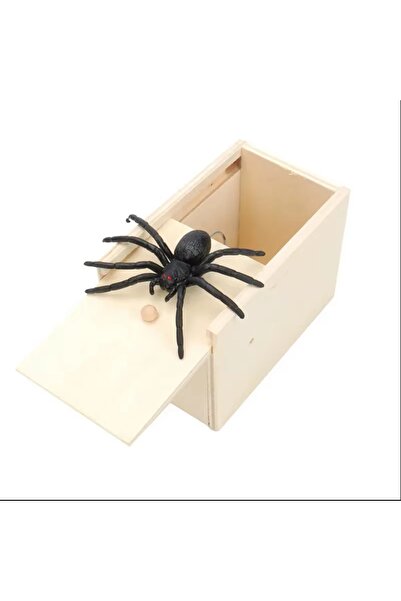 Choice1 1PC Tricky Toy Simulation Spider Wooden Box Spoof Insect Spider Box C...