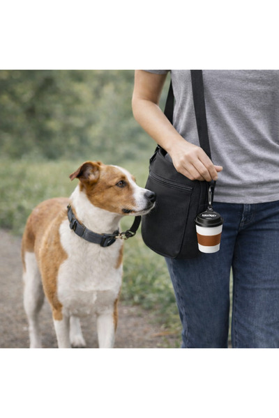 Havhav Köpek Kaka Poşeti Çantası – Kahve Bardağı Tasarımlı Asılabilir ve Taşınabilir Kaka Poşeti Çantası