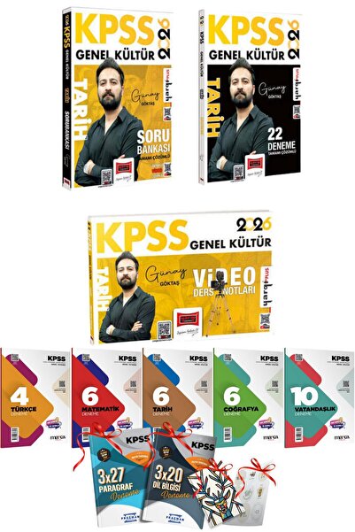 Yargı Yayınları 2026 KPSS Yargı Tarih Soru Bankası-22 Deneme ve Video Ders No...