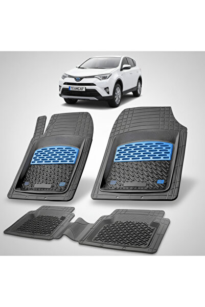 TEAMCAR Πατάκια δαπέδου συμβατά με Toyota RAV4 XA40 SUV 2015-2018 | Μπλε