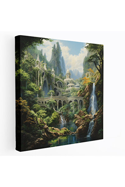Popcas Yüzüklerin Efendisi Kanvas Tablo - Rivendell - Duvar Dekorasyonu Ev De...