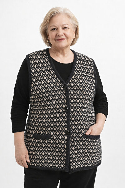 Zeynep Örme Angora Steel Knitted Vest