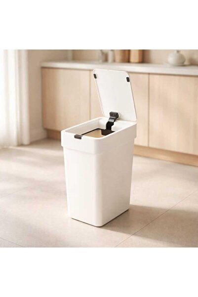 Bursev Slim Sensörlü Çöp Kovası - Beyaz - 9 lt