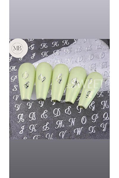 MİNA BEAUTY Harfli Tırnak Stickeri Tırnak Süsü