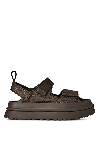 UGG %83 Sentetik, %17 Tekstil Kahve Kadın Sandalet W GOLDENGLOW EMBOSSED