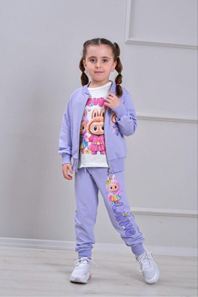 ANKANOVA Κοριτσίστικο μοτίβο χαρακτήρων ελαφρύ Κοντομάνικο Thsort Ζακέτα Φόρμ...