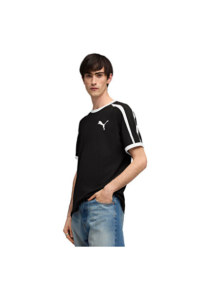 Puma T7 Ringer Men's Black Casual Style T-Shirt 63524201