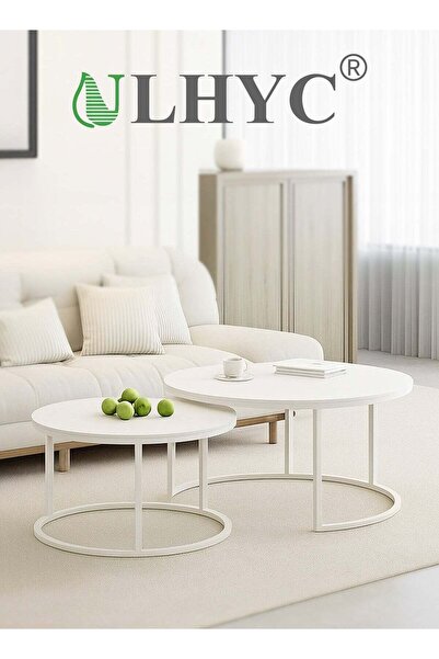 ULHYC Round Nesting Coffee Tables, Set of Two