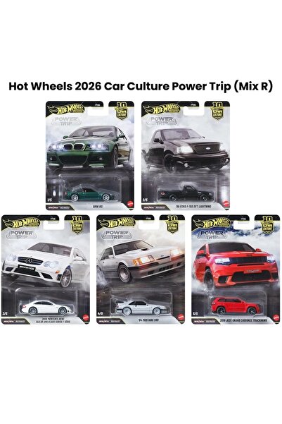 HOT WHEELS Premium Car Culture Power Trip Seti 5'li Set Koleksiyon Diecast Mo...