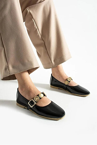 ONEGİYER Daily Women's Ballerina Shoes Adjustable Buckle Lightweight Design C...