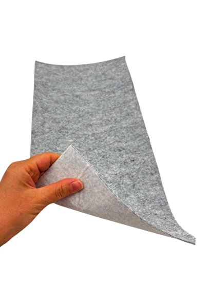angel çanta aksesuar 2 mm Adhesive Felt 20X45 cm Gray