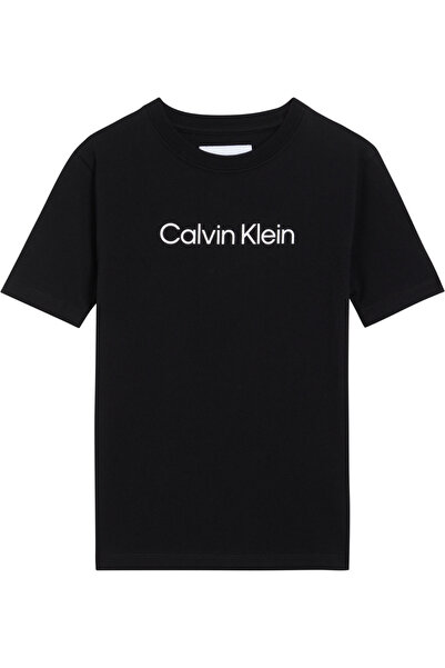 Calvin Klein Erkek Çocuk Inst. Logo Ss Siyah T-Shirt