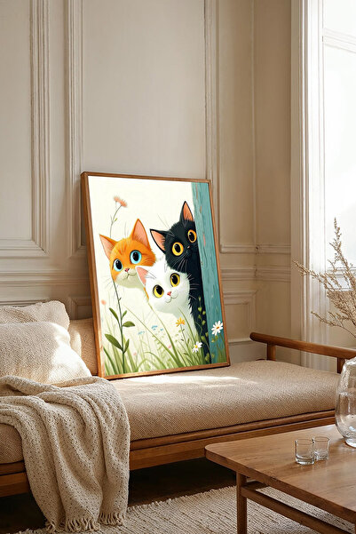 Dekorsiahome Tablou dintr-o singură bucată cu ramă din lemn TK3688