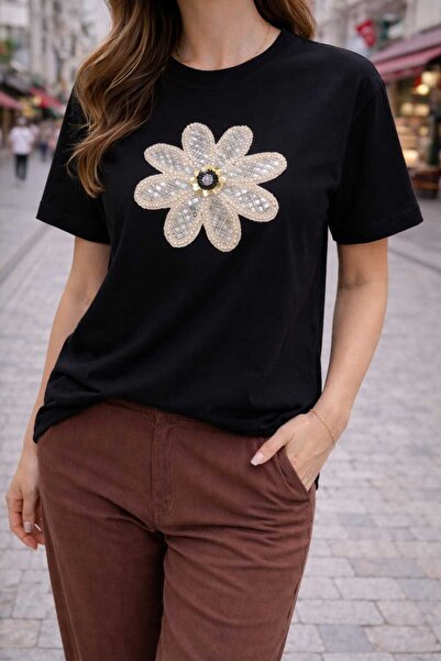 Benedetto Νέα σεζόν Βαμβακερό μπλουζάκι με λαιμόκοψη ποδηλάτου, κεντημένο με ...