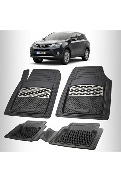 TEAMCAR Πατάκια δαπέδου συμβατά με Toyota RAV4 XA40 SUV 2012-2015 | Ασημί