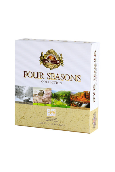 Basilur Ceai Four Seasons Assorted, Colecție de Iarnă, Primăvară, Vară și Toa...