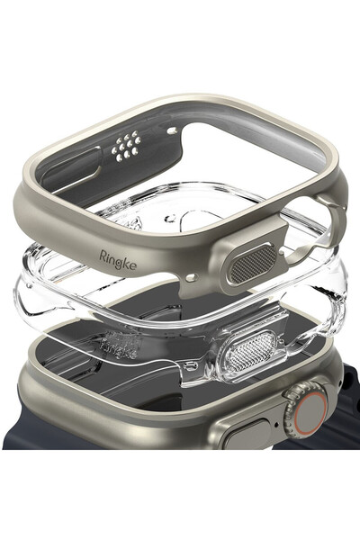 Ringke Комплект от 2 защитни калъфа за Apple Watch Ultra 1/2 (49 мм) Прозраче...