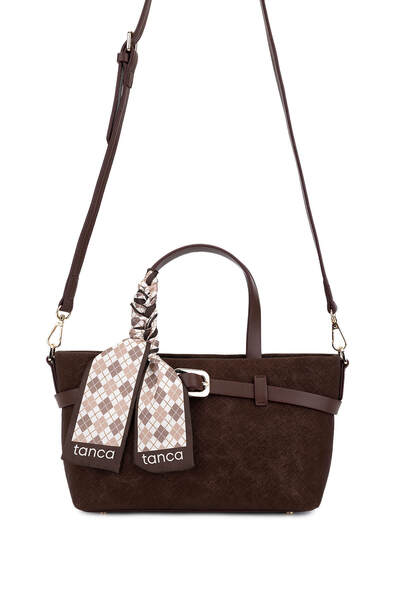 Tamer Tanca Women's Faux Leather Brown Shoulder Bag