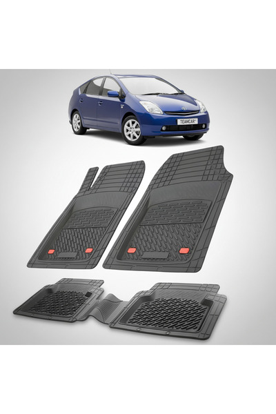 TEAMCAR Πατάκια δαπέδου συμβατά με Toyota Prius XW20 Hatchback 2005-2009 | Μαύρο