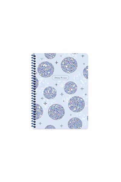 KESKİN COLOR Keskin 16.5X 22.5 Striped Spiral Sparkle Notebook - Blue