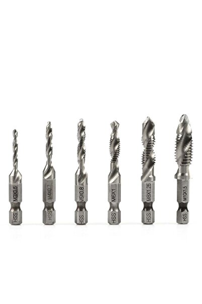 GEKO SET BURGHIE CU TAROD HSS HEX 1/4" M3-M10 6 PIESE