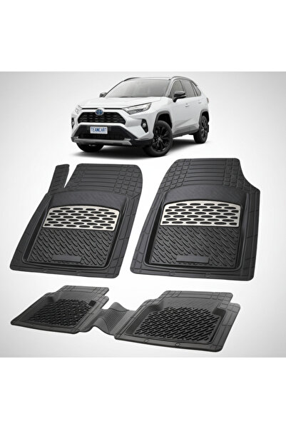 TEAMCAR Πατάκια δαπέδου Toyota RAV4 XA50 SUV συμβατά 2018-2024 | Ασημί