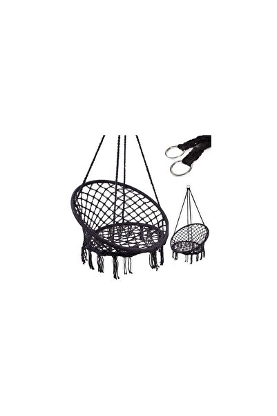 Glow Goods Balansoar cu cuib de barză LUARO, negru, 80 cm, 150 kg