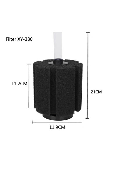 Choice4 XY-380 Black Spong Filter for Aquarium Fish Tank Air Pump Skimmer Bih...
