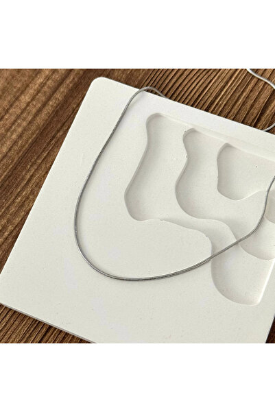 TURKAFONE Thin Chain Necklace Silver