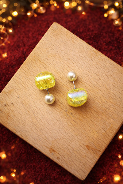 TChic Reversible Square Sugar Glittery Pearl Earrings