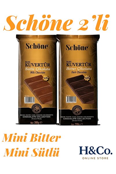 SCHÖNE Profesyonel Mini Kuvertür Çikolata Seti (200g + 200g)