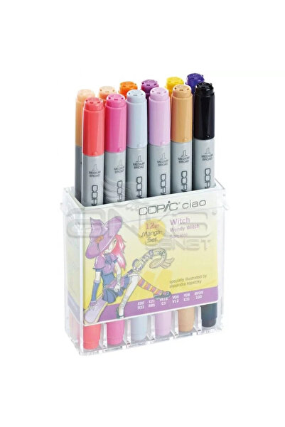 Copic مجموعة أقلام تشاو مكونة من 12 قلم ويندي ويتش
