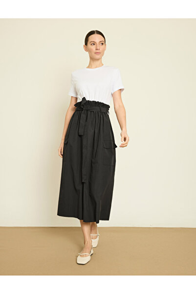 BGN workshop Poplin Paneled Cotton Dress