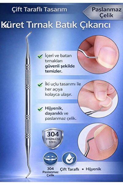SİNKA Pedikür Batık Tırnak Küret Kronk Metal
