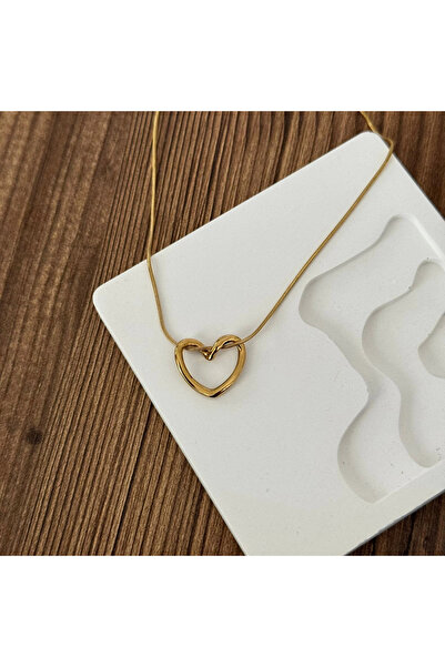 TURKAFONE Heart Gold Minimal Necklace