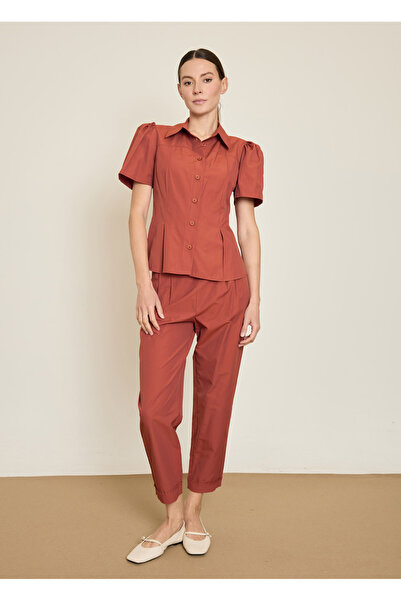 BGN workshop Short Sleeved P Cotton Mixed Shirt with Flower Detail