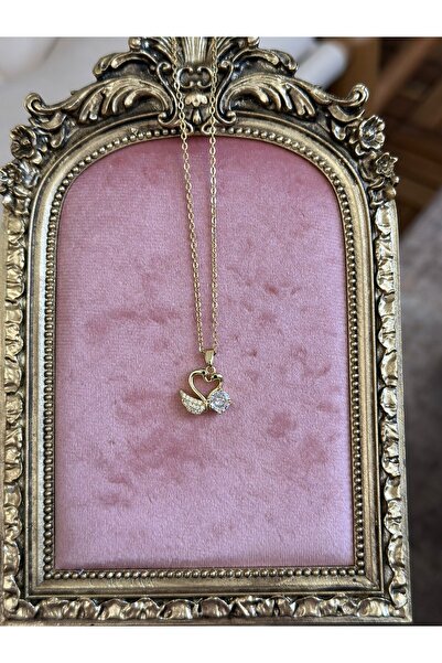 MİOSA 316l مرصّع بالأحجار قلادة من الفولاذ على شكل طائر البجعة