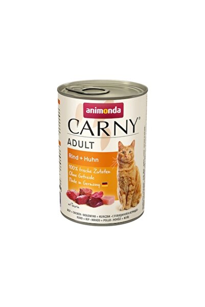 Animonda Hrană umedă Carny pentru pisici adulte, vită și pui, 6 bucăți x 400g