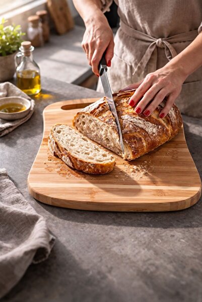 TahtaDünyası Bambu Sunum Tahtası 20x30 cm Dekoratif Doğal Ahşap Peynir Şarküt...