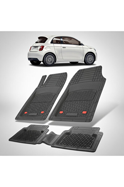 TEAMCAR Fiat 500e 3+1 Πατάκια Συμβατά 2020+ | Μαύρο