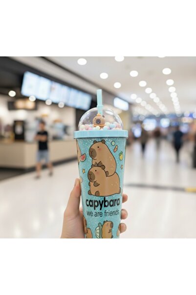 Kuzey Tacı Capybara "We Are Friends" Designed 3D Figured and Colorful Large S...